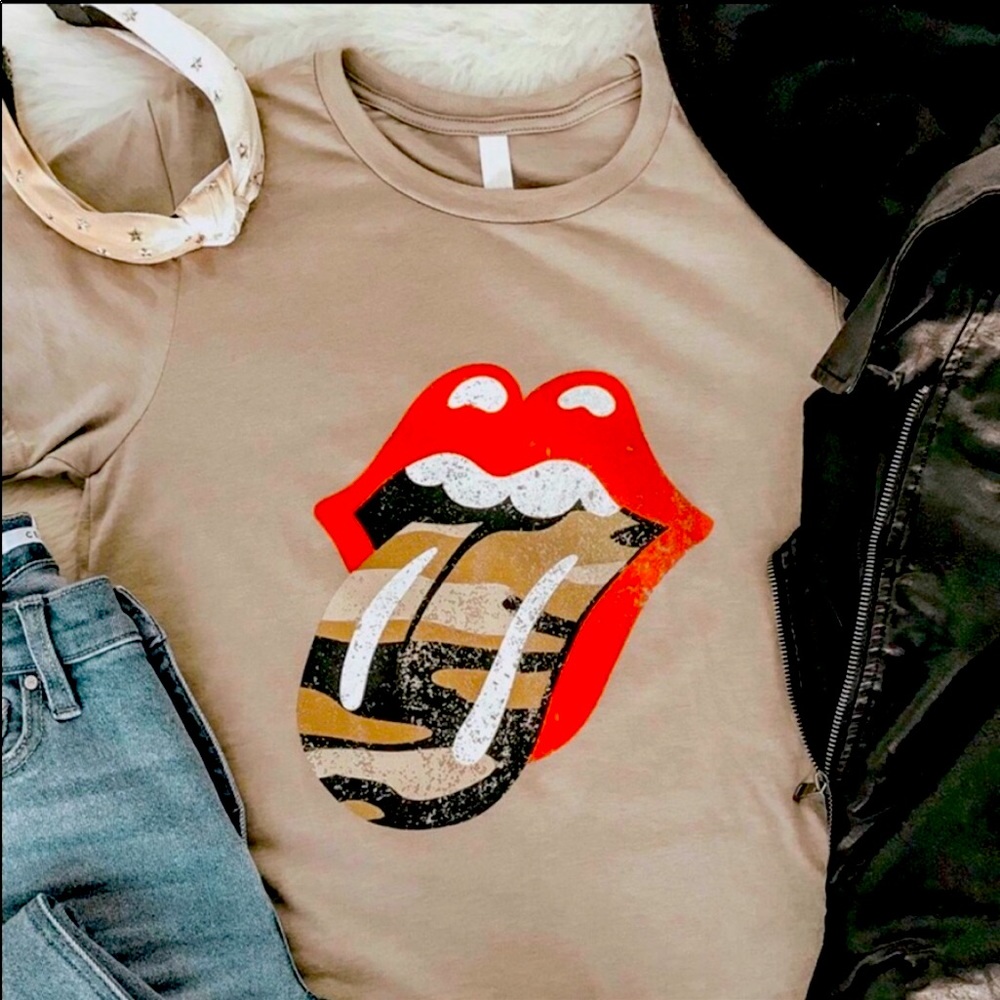Graphic Tee - Rolling Stone- Military